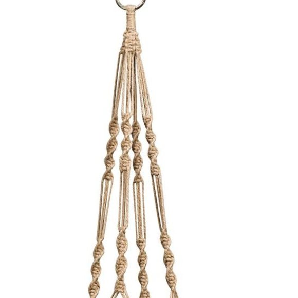 Bohemian Braided Plant Holder Hip Hippie Indoor/Outdoor/Garden/Living Room Decor - Picture 3 of 8